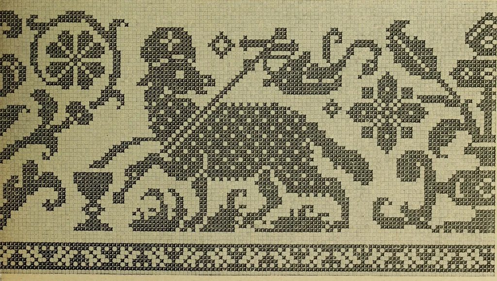 An illustration from Muster altdeutscher Leinenstickerei : IV, 1888, leaf 50