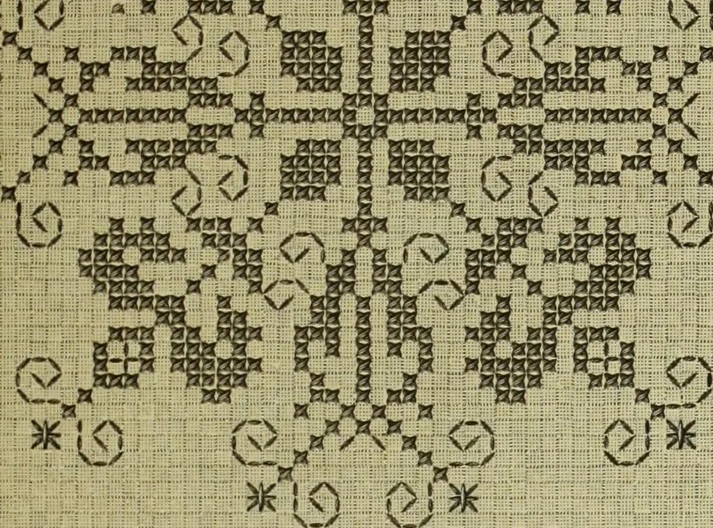 An illustration from Muster altdeutscher Leinenstickerei : IV, 1888, leaf 58