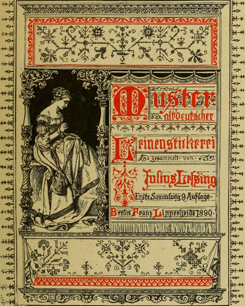 An illustration from Muster altdeutscher Leinenstickerei : IV, 1888, leaf 6