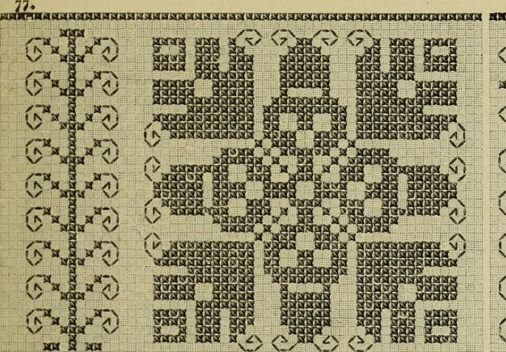 An illustration from Muster altdeutscher Leinenstickerei : IV, 1888, leaf 60
