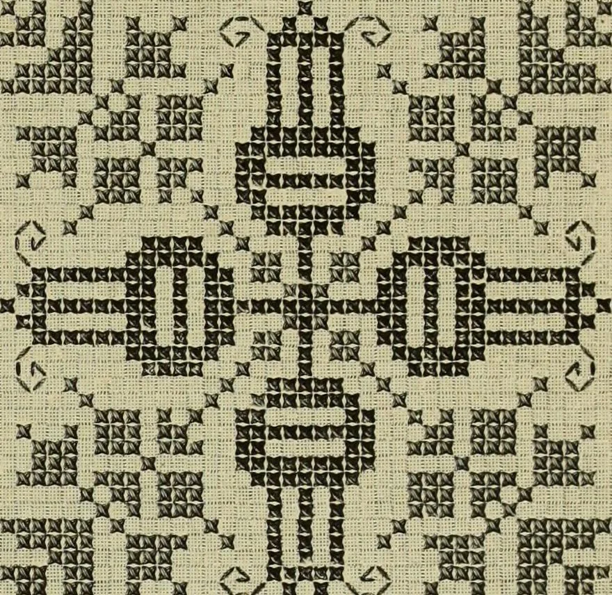 An illustration from Muster altdeutscher Leinenstickerei : IV, 1888, leaf 60