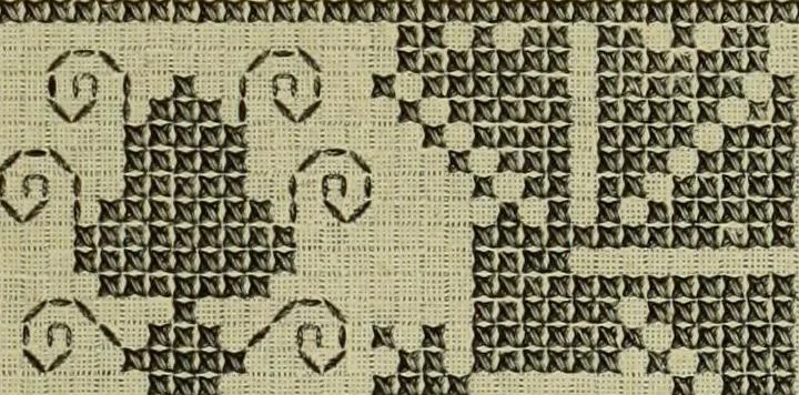 An illustration from Muster altdeutscher Leinenstickerei : IV, 1888, leaf 60