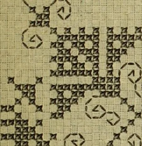 An illustration from Muster altdeutscher Leinenstickerei : IV, 1888, leaf 64