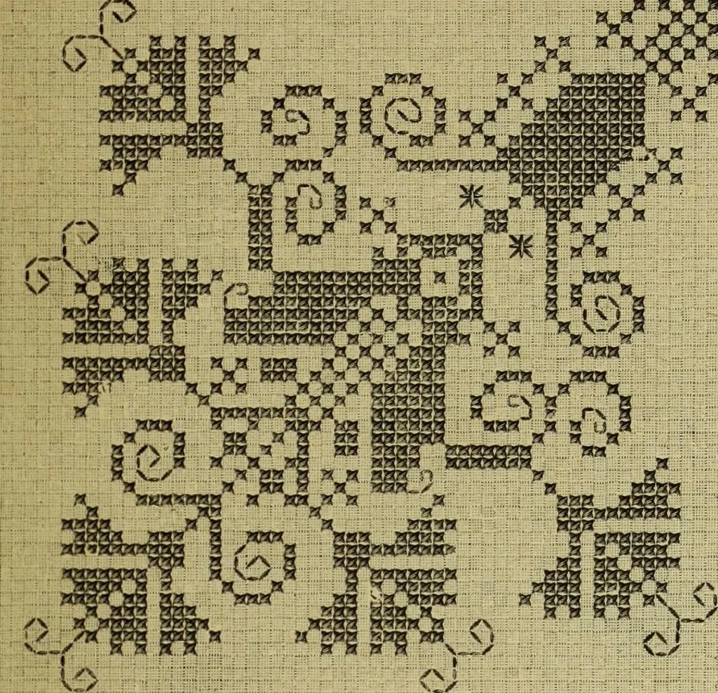 An illustration from Muster altdeutscher Leinenstickerei : IV, 1888, leaf 66