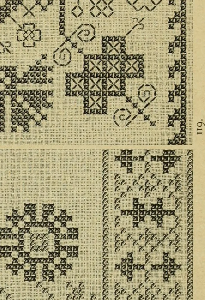 An illustration from Muster altdeutscher Leinenstickerei : IV, 1888, leaf 66
