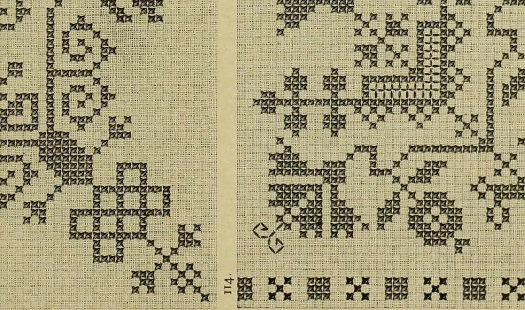 An illustration from Muster altdeutscher Leinenstickerei : IV, 1888, leaf 66