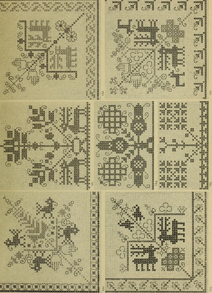 An illustration from Muster altdeutscher Leinenstickerei : IV, 1888, leaf 68