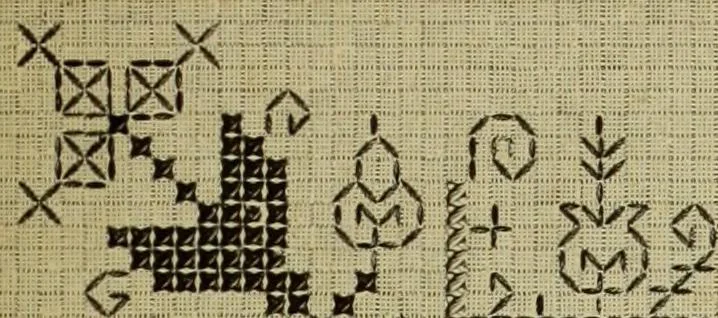 An illustration from Muster altdeutscher Leinenstickerei : IV, 1888, leaf 72