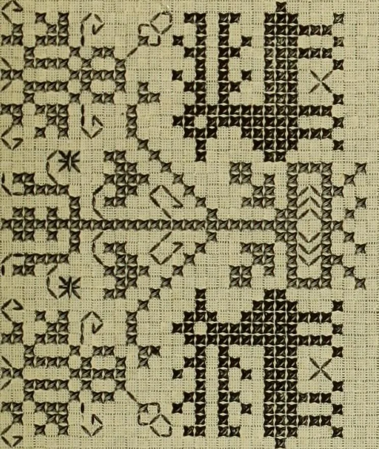 An illustration from Muster altdeutscher Leinenstickerei : IV, 1888, leaf 72