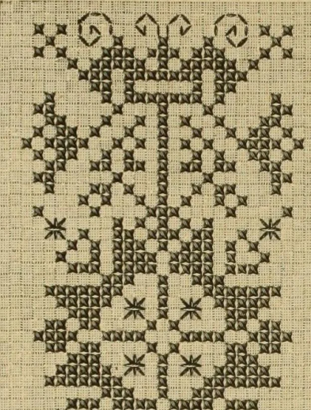 An illustration from Muster altdeutscher Leinenstickerei : IV, 1888, leaf 75