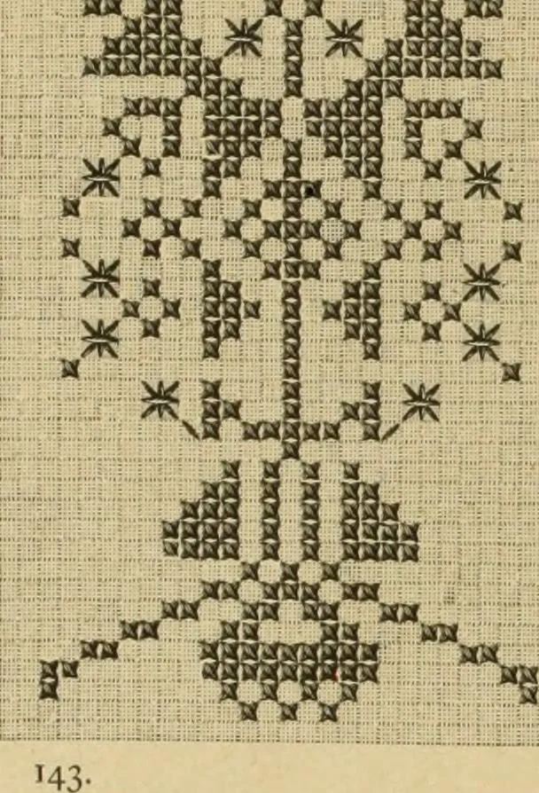 An illustration from Muster altdeutscher Leinenstickerei : IV, 1888, leaf 75