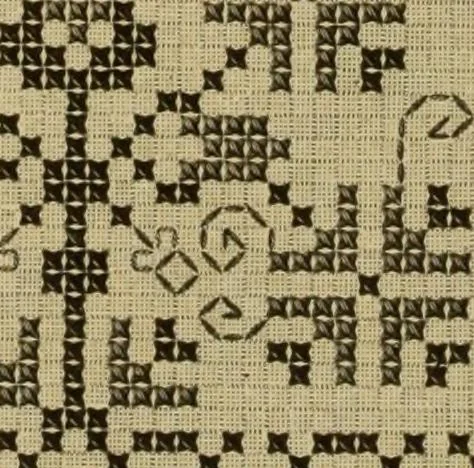 An illustration from Muster altdeutscher Leinenstickerei : IV, 1888, leaf 75