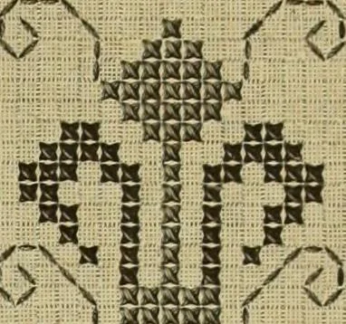 An illustration from Muster altdeutscher Leinenstickerei : IV, 1888, leaf 76