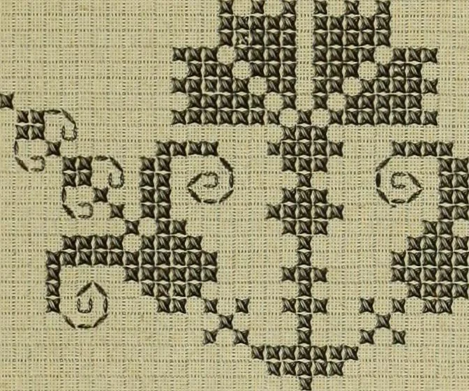 An illustration from Muster altdeutscher Leinenstickerei : IV, 1888, leaf 76