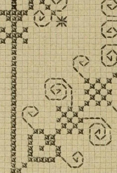 An illustration from Muster altdeutscher Leinenstickerei : IV, 1888, leaf 79