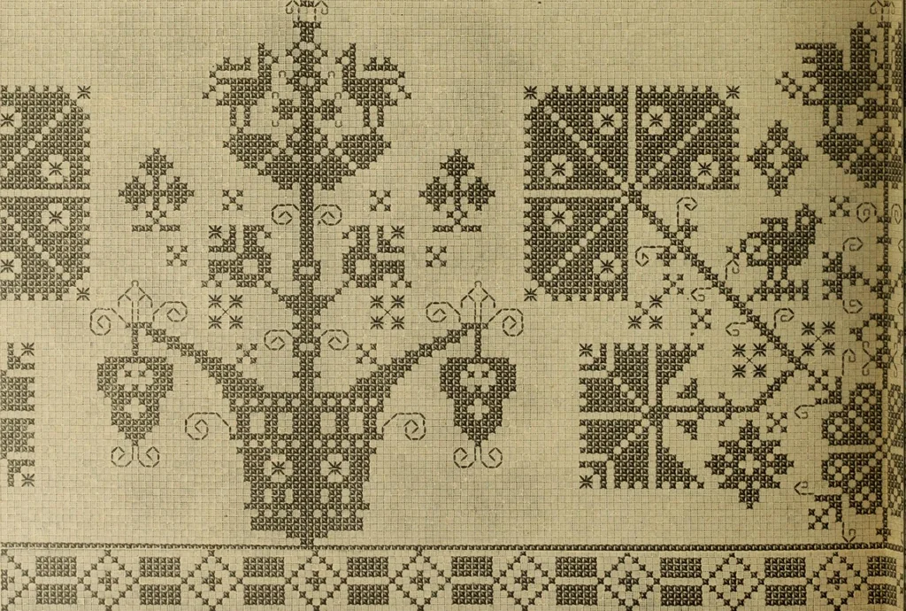 An illustration from Muster altdeutscher Leinenstickerei : IV, 1888, leaf 79