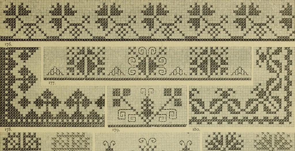 An illustration from Muster altdeutscher Leinenstickerei : IV, 1888, leaf 84