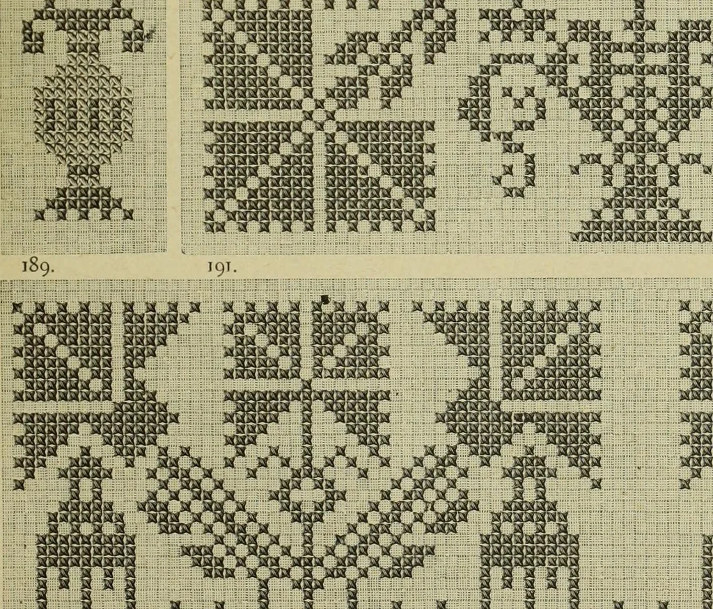 An illustration from Muster altdeutscher Leinenstickerei : IV, 1888, leaf 86