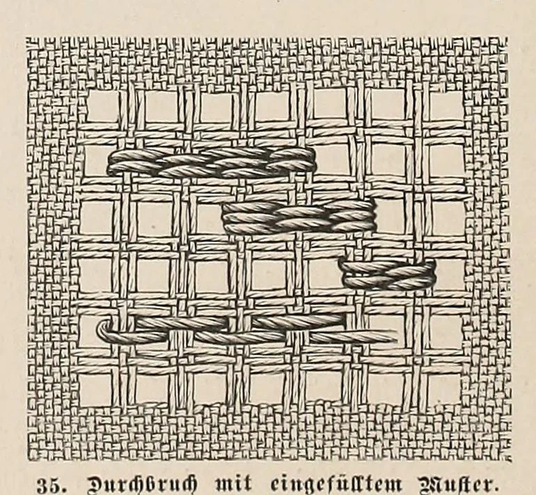 An illustration from Muster altitalienischer Leinenstickrei;, 1881, leaf 32