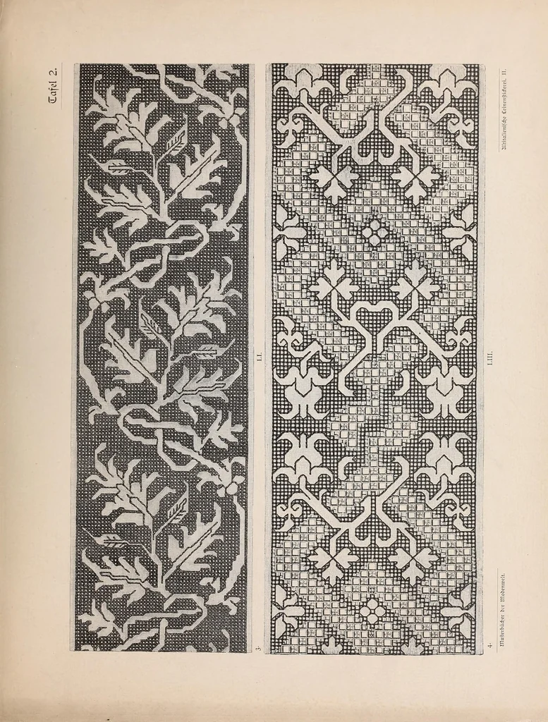 An illustration from Muster altitalienischer Leinenstickrei;, 1881, leaf 45