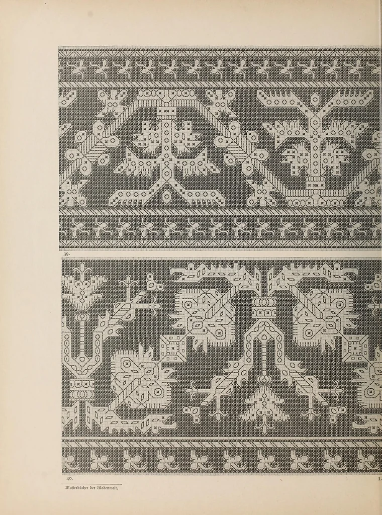 An illustration from Muster altitalienischer Leinenstickrei;, 1881, leaf 78