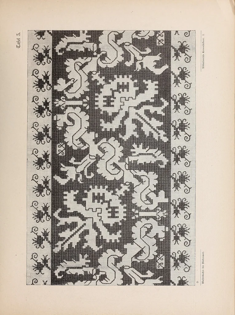 An illustration from Muster altitalienischer Leinenstickrei;, 1881, leaf 45