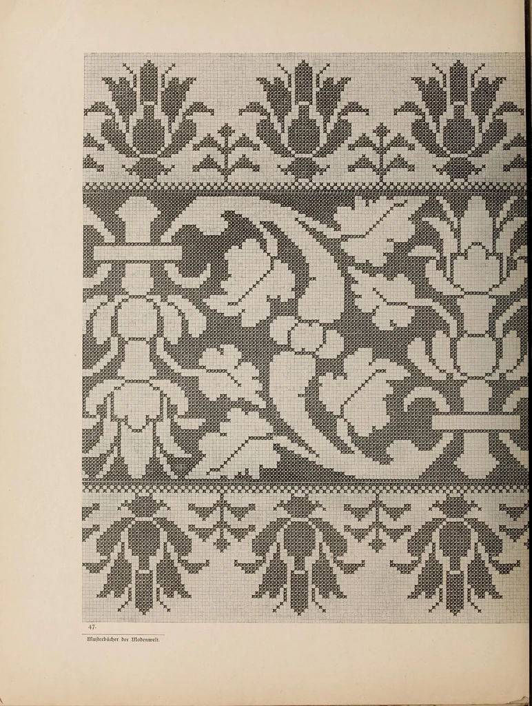 An illustration from Muster altitalienischer Leinenstickrei;, 1881, leaf 84