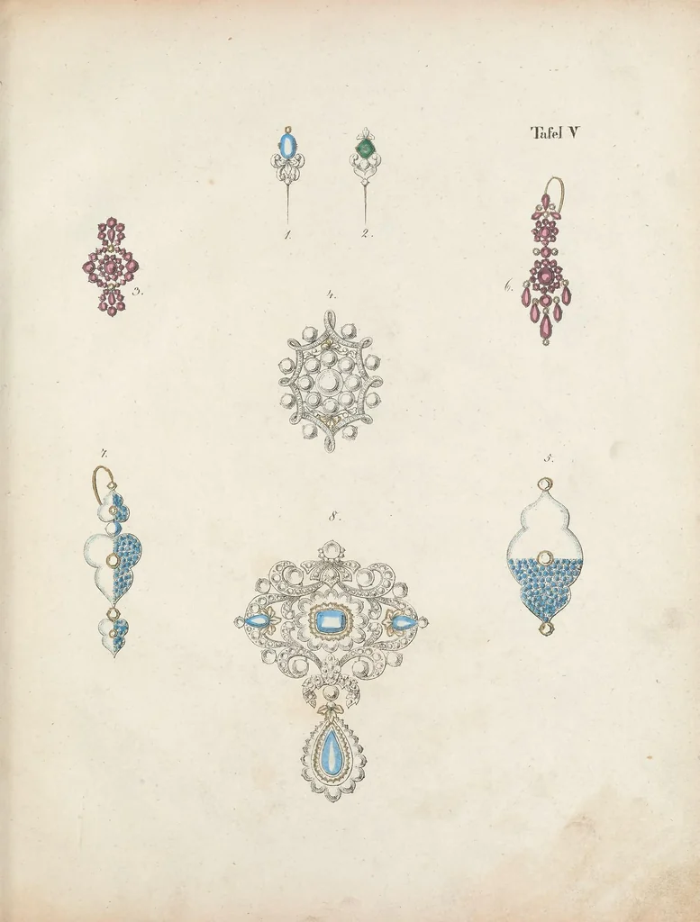 An illustration from Musterblätter für Gold- und Silber-Arbeiter und Juveliere, 1836, leaf 47