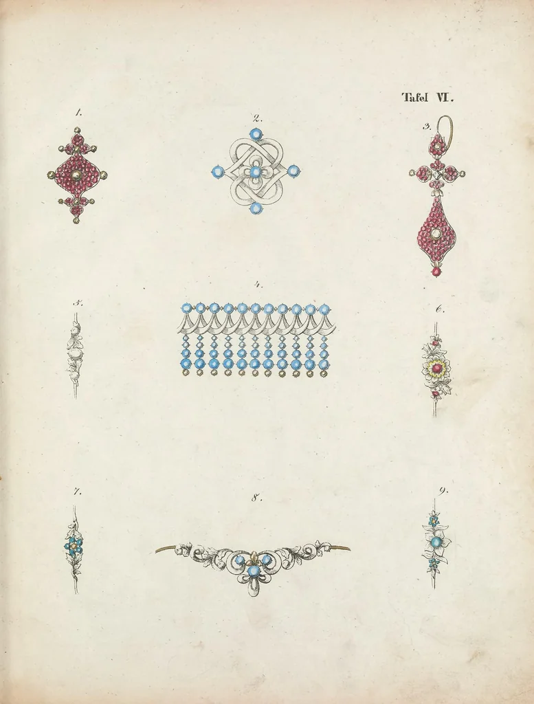 An illustration from Musterblätter für Gold- und Silber-Arbeiter und Juveliere, 1836, leaf 49