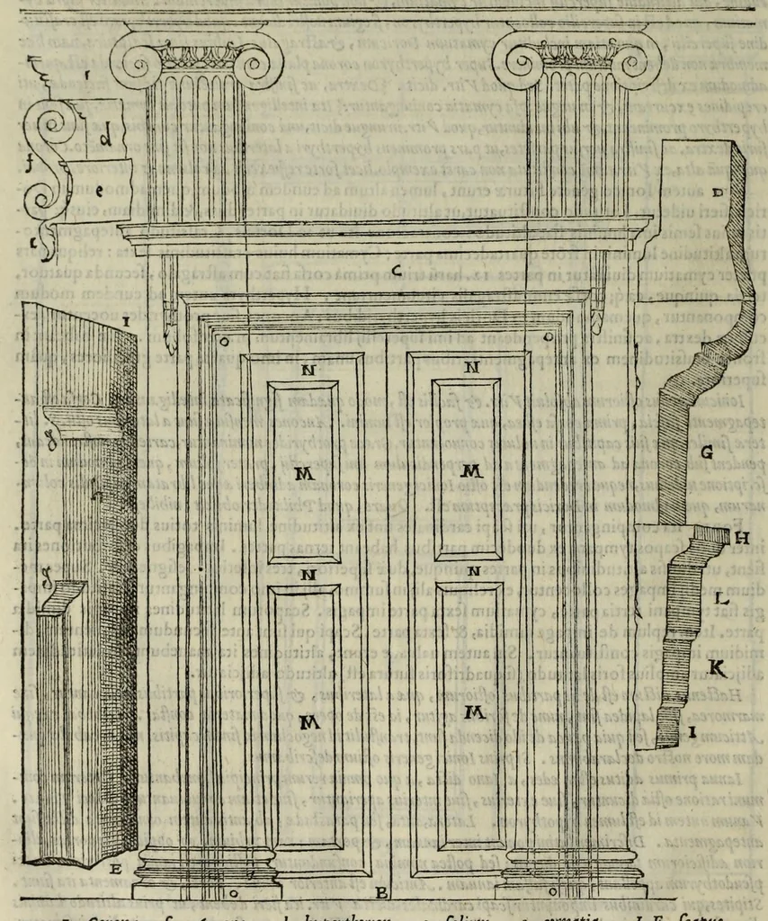 An illustration from M. Vitruuii Pollionis de architectura libri decem, 1567, leaf 180