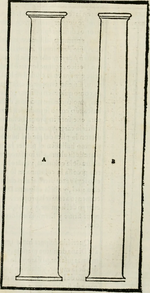 An illustration from M. Vitruuio Pollion De architectura : diuidido en diez libros, traduzidos de Latin en Castellano por Miguel de Vrrea architecto, y facado en su perfectio por Iuan Gracian impressor vezino de Alcala, 1582, leaf 101