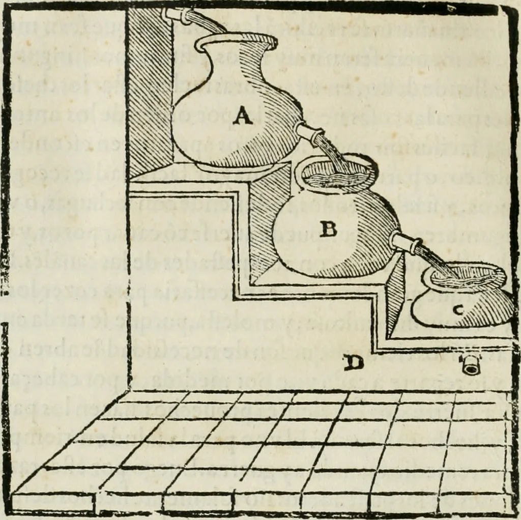 An illustration from M. Vitruuio Pollion De architectura : diuidido en diez libros, traduzidos de Latin en Castellano por Miguel de Vrrea architecto, y facado en su perfectio por Iuan Gracian impressor vezino de Alcala, 1582, leaf 151
