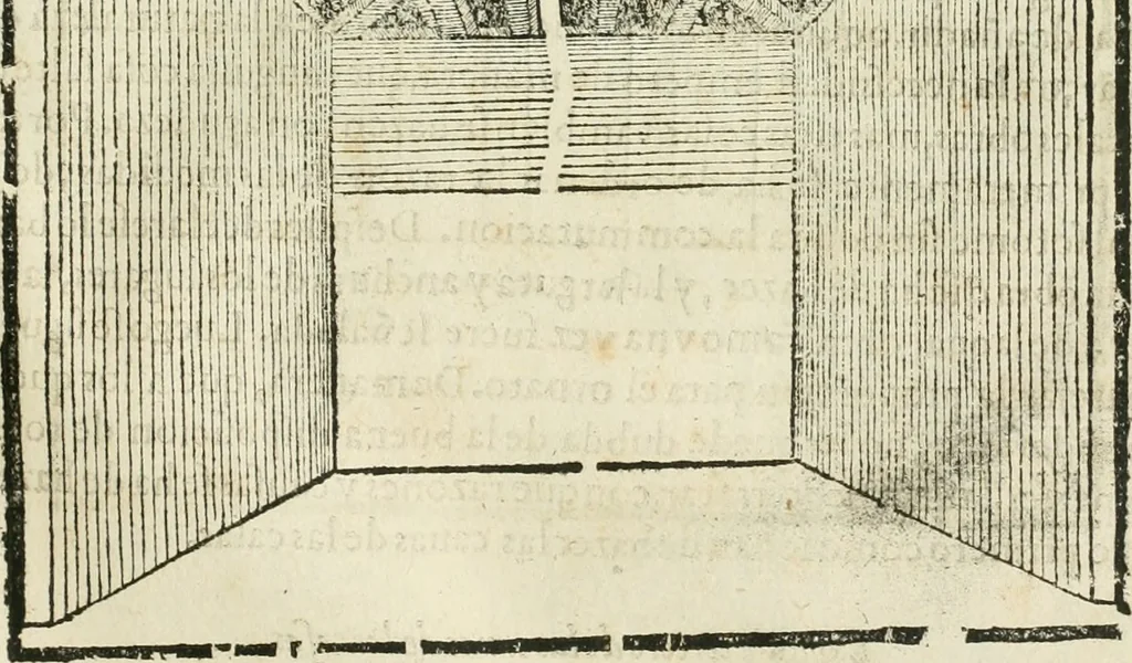 An illustration from M. Vitruuio Pollion De architectura : diuidido en diez libros, traduzidos de Latin en Castellano por Miguel de Vrrea architecto, y facado en su perfectio por Iuan Gracian impressor vezino de Alcala, 1582, leaf 166