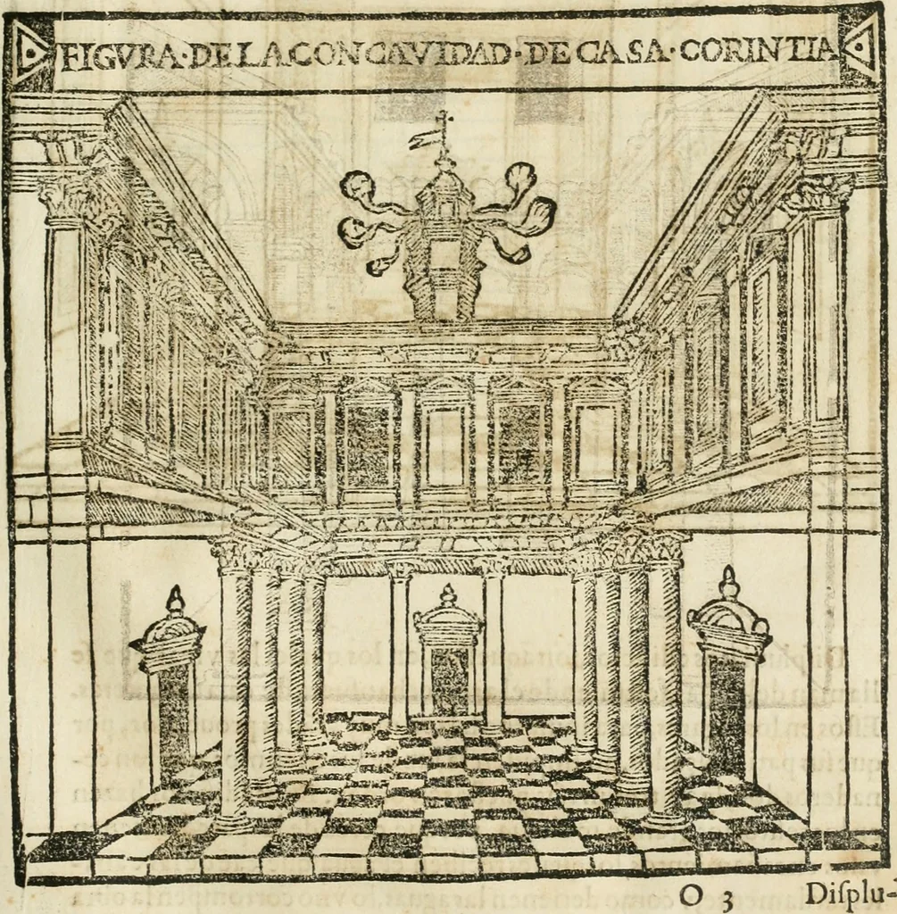 An illustration from M. Vitruuio Pollion De architectura : diuidido en diez libros, traduzidos de Latin en Castellano por Miguel de Vrrea architecto, y facado en su perfectio por Iuan Gracian impressor vezino de Alcala, 1582, leaf 168