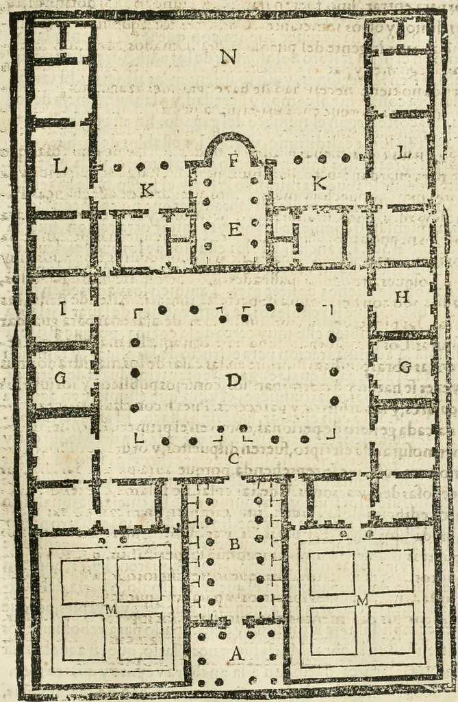 An illustration from M. Vitruuio Pollion De architectura : diuidido en diez libros, traduzidos de Latin en Castellano por Miguel de Vrrea architecto, y facado en su perfectio por Iuan Gracian impressor vezino de Alcala, 1582, leaf 178