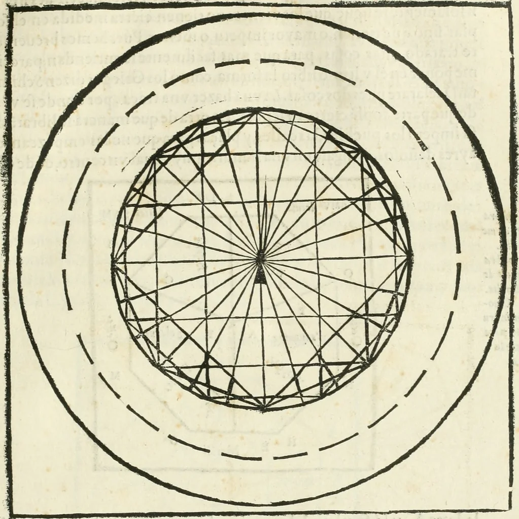 An illustration from M. Vitruuio Pollion De architectura : diuidido en diez libros, traduzidos de Latin en Castellano por Miguel de Vrrea architecto, y facado en su perfectio por Iuan Gracian impressor vezino de Alcala, 1582, leaf 42