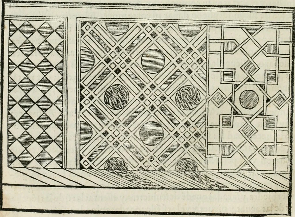 An illustration from M. Vitruuio Pollion De architectura : diuidido en diez libros, traduzidos de Latin en Castellano por Miguel de Vrrea architecto, y facado en su perfectio por Iuan Gracian impressor vezino de Alcala, 1582, leaf 59