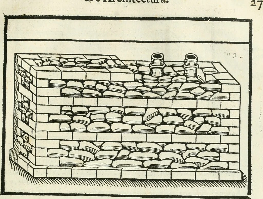 An illustration from M. Vitruuio Pollion De architectura : diuidido en diez libros, traduzidos de Latin en Castellano por Miguel de Vrrea architecto, y facado en su perfectio por Iuan Gracian impressor vezino de Alcala, 1582, leaf 60