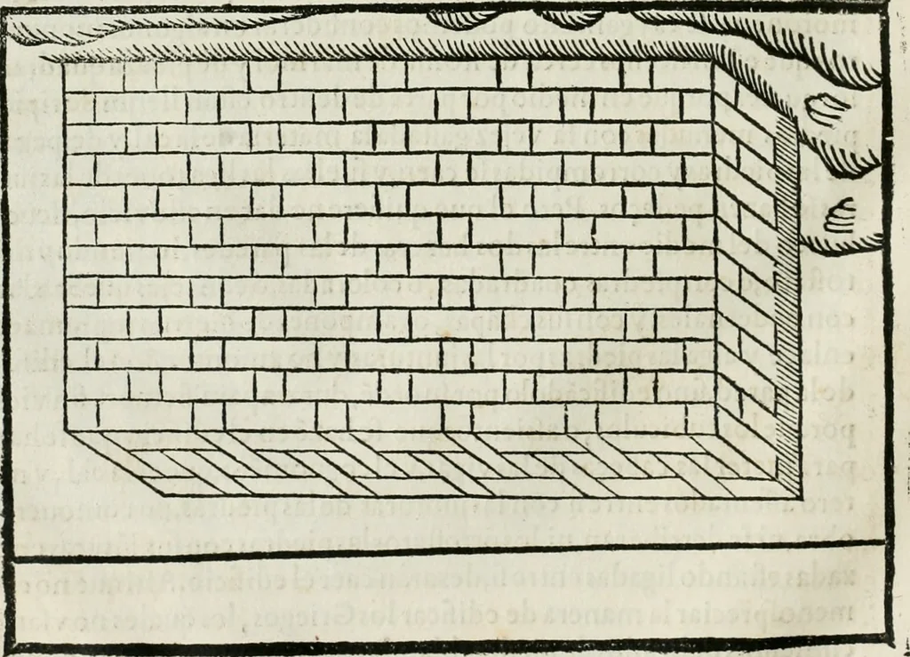An illustration from M. Vitruuio Pollion De architectura : diuidido en diez libros, traduzidos de Latin en Castellano por Miguel de Vrrea architecto, y facado en su perfectio por Iuan Gracian impressor vezino de Alcala, 1582, leaf 61
