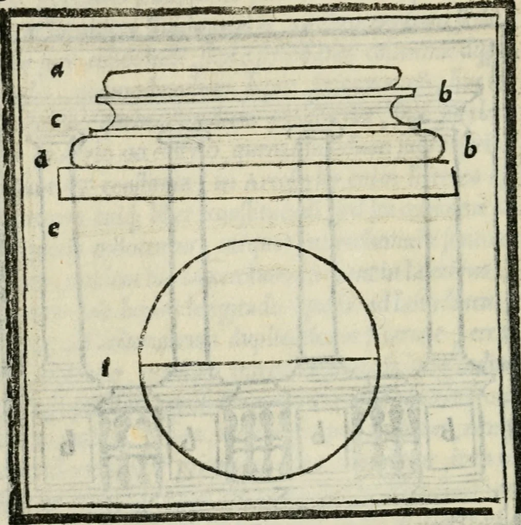 An illustration from M. Vitrvvii De architectvra libri decem : nuper maxima diligentia castigati atq[ue] excusi : additis Iulij Frontini De aqueductibus libris propter materiae affinitatem, 1522, leaf 113