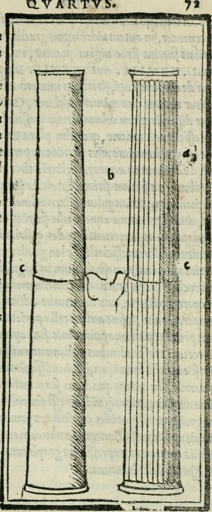 An illustration from M. Vitrvvii De architectvra libri decem : nuper maxima diligentia castigati atq[ue] excusi : additis Iulij Frontini De aqueductibus libris propter materiae affinitatem, 1522, leaf 146