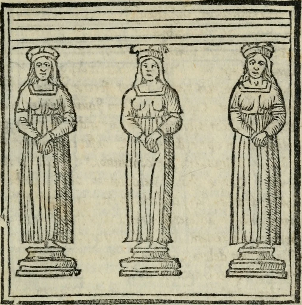 An illustration from M. Vitrvvii De architectvra libri decem : nuper maxima diligentia castigati atq[ue] excusi : additis Iulij Frontini De aqueductibus libris propter materiae affinitatem, 1522, leaf 16
