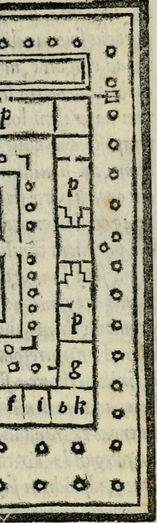 An illustration from M. Vitrvvii De architectvra libri decem : nuper maxima diligentia castigati atq[ue] excusi : additis Iulij Frontini De aqueductibus libris propter materiae affinitatem, 1522, leaf 196