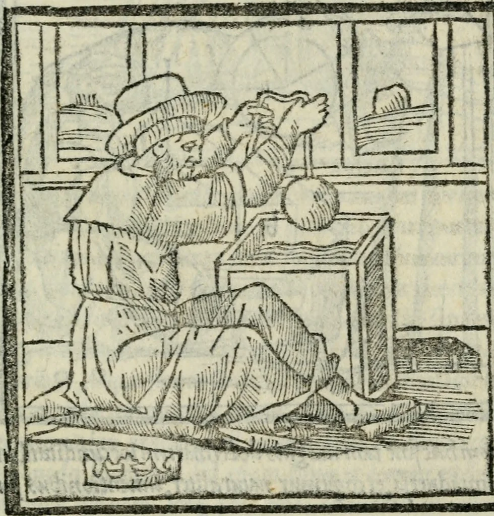 An illustration from M. Vitrvvii De architectvra libri decem : nuper maxima diligentia castigati atq[ue] excusi : additis Iulij Frontini De aqueductibus libris propter materiae affinitatem, 1522, leaf 302