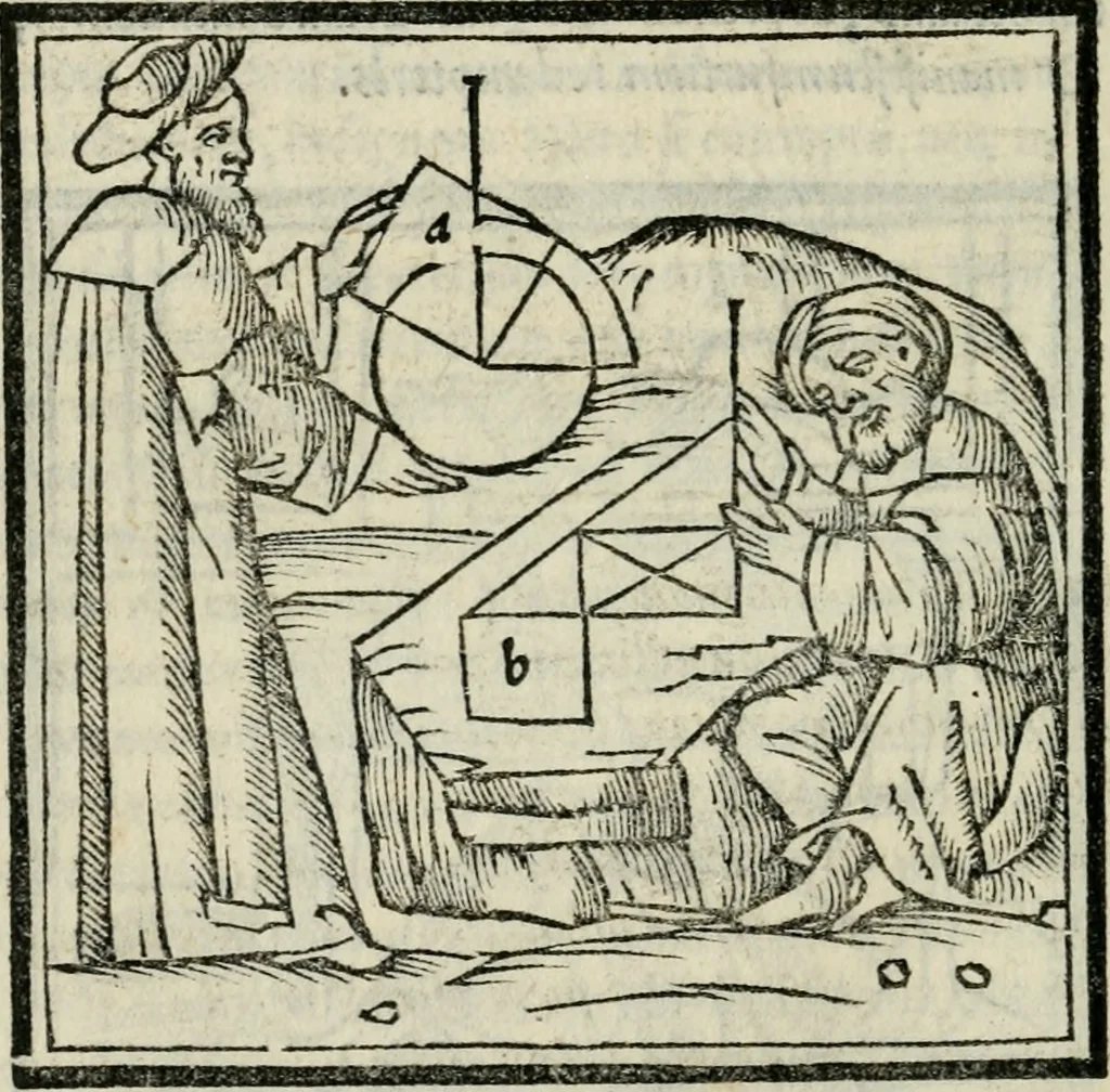 An illustration from M. Vitrvvii De architectvra libri decem : nuper maxima diligentia castigati atq[ue] excusi : additis Iulij Frontini De aqueductibus libris propter materiae affinitatem, 1522, leaf 303