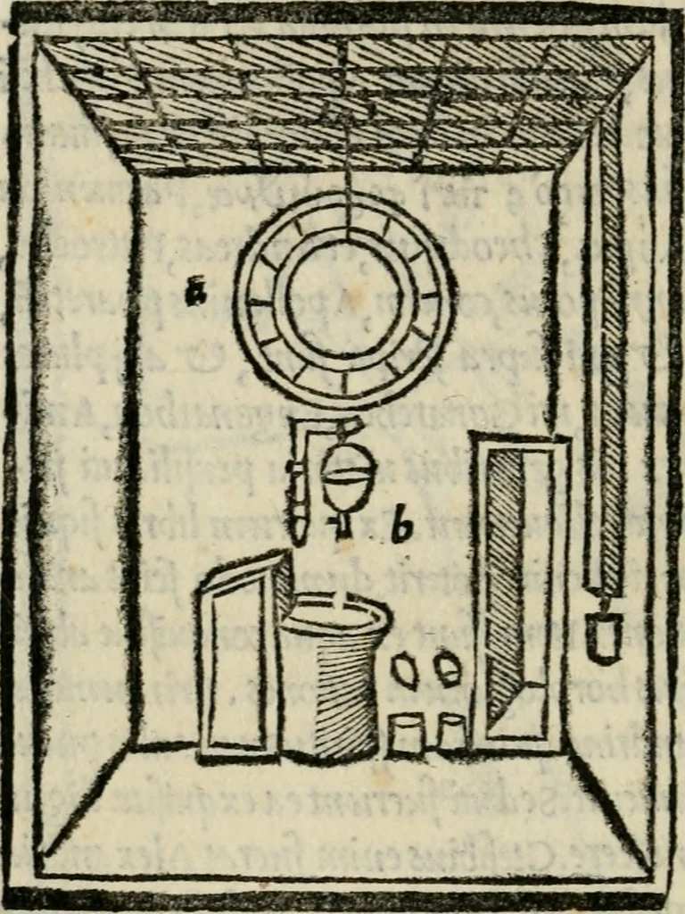 An illustration from M. Vitrvvii De architectvra libri decem : nuper maxima diligentia castigati atq[ue] excusi : additis Iulij Frontini De aqueductibus libris propter materiae affinitatem, 1522, leaf 329