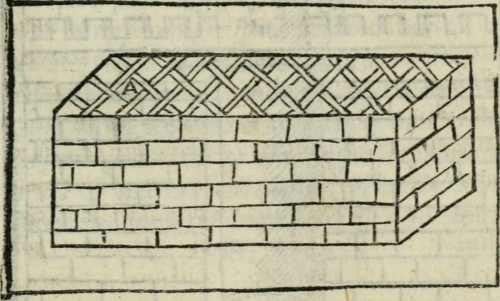 An illustration from M. Vitrvvii De architectvra libri decem : nuper maxima diligentia castigati atq[ue] excusi : additis Iulij Frontini De aqueductibus libris propter materiae affinitatem, 1522, leaf 34