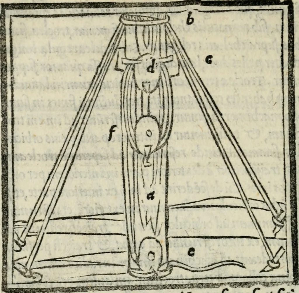 An illustration from M. Vitrvvii De architectvra libri decem : nuper maxima diligentia castigati atq[ue] excusi : additis Iulij Frontini De aqueductibus libris propter materiae affinitatem, 1522, leaf 343
