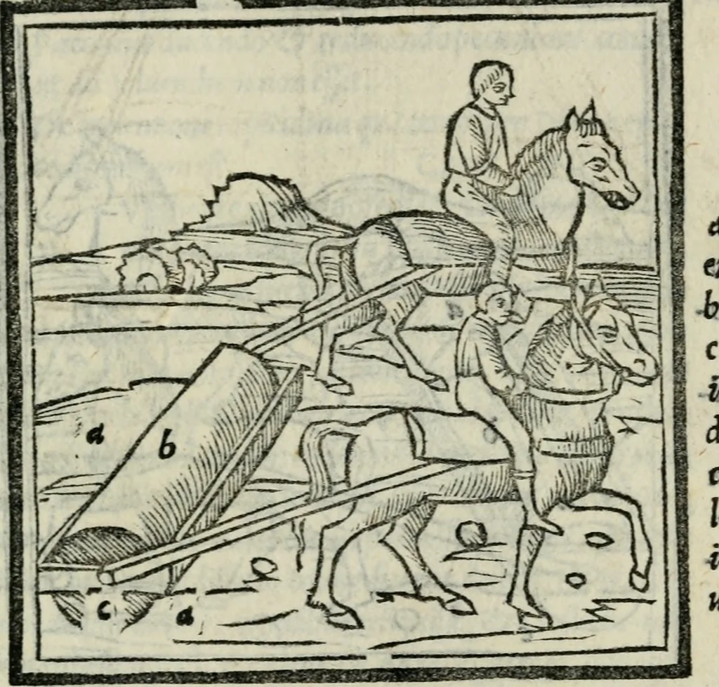 An illustration from M. Vitrvvii De architectvra libri decem : nuper maxima diligentia castigati atq[ue] excusi : additis Iulij Frontini De aqueductibus libris propter materiae affinitatem, 1522, leaf 344