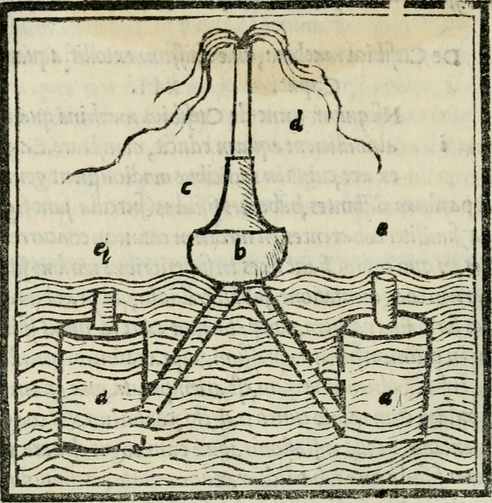 An illustration from M. Vitrvvii De architectvra libri decem : nuper maxima diligentia castigati atq[ue] excusi : additis Iulij Frontini De aqueductibus libris propter materiae affinitatem, 1522, leaf 359